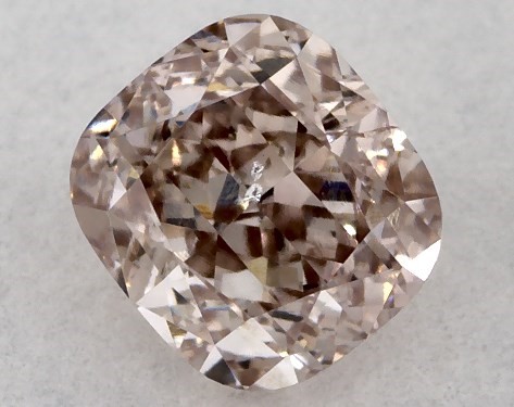 GIA 0.51 Carat Fancy Pink Brown-SI2 Cushion Modified Cut Diamond